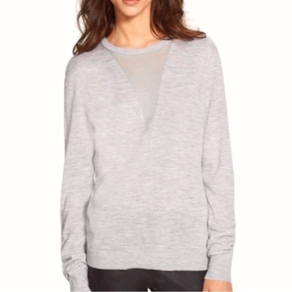 Theory Kipperly Preen Stretch Wool Crewneck‎ Sweater